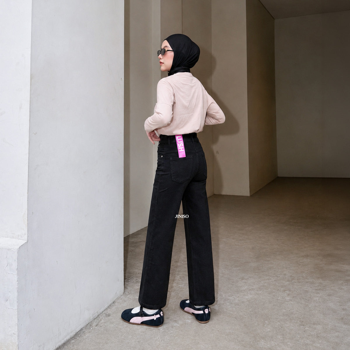 JINISO - Petite Straight Highwaist Jeans Stretch 146 LUSH