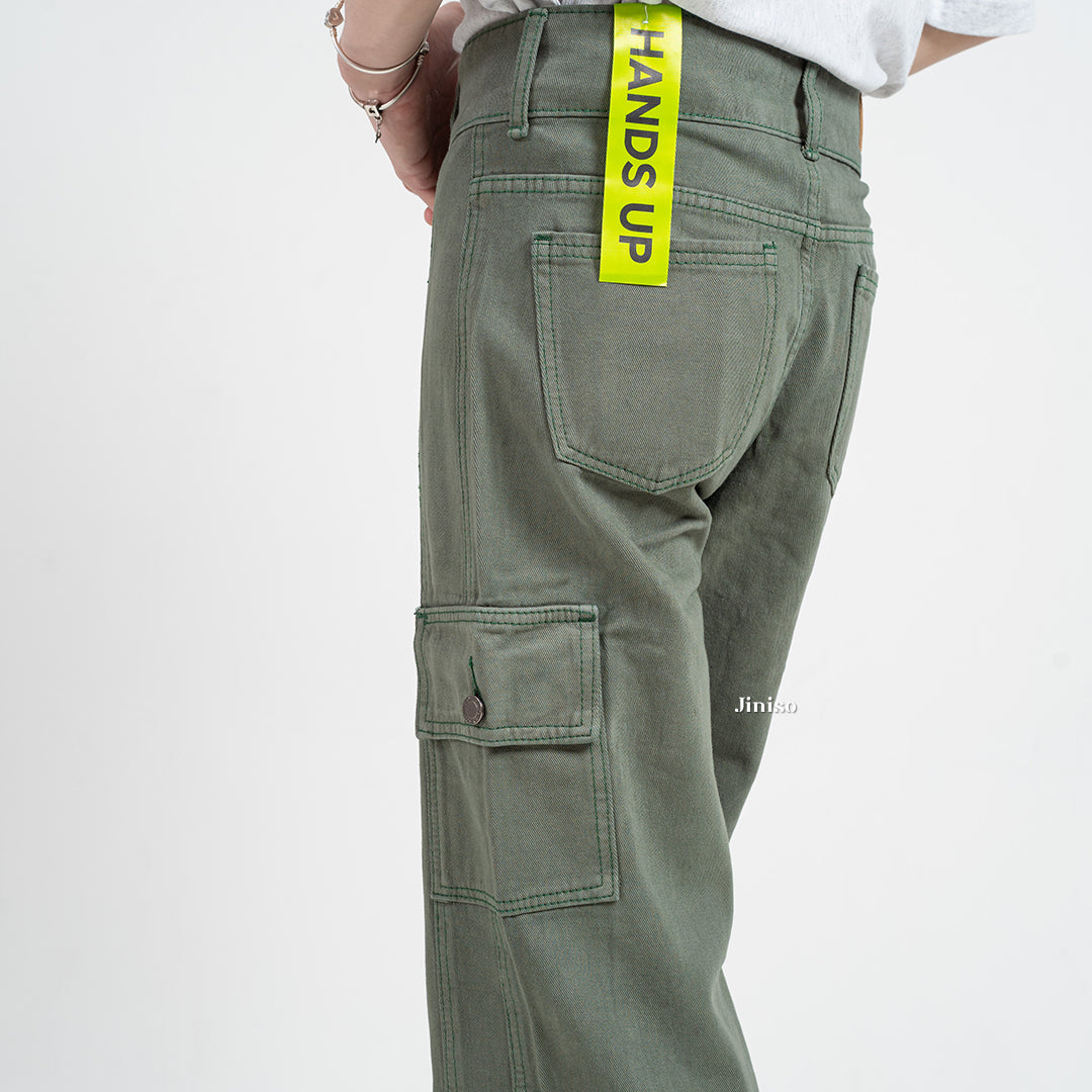 JINISO Loose Cargo Denim Jeans Pria 400