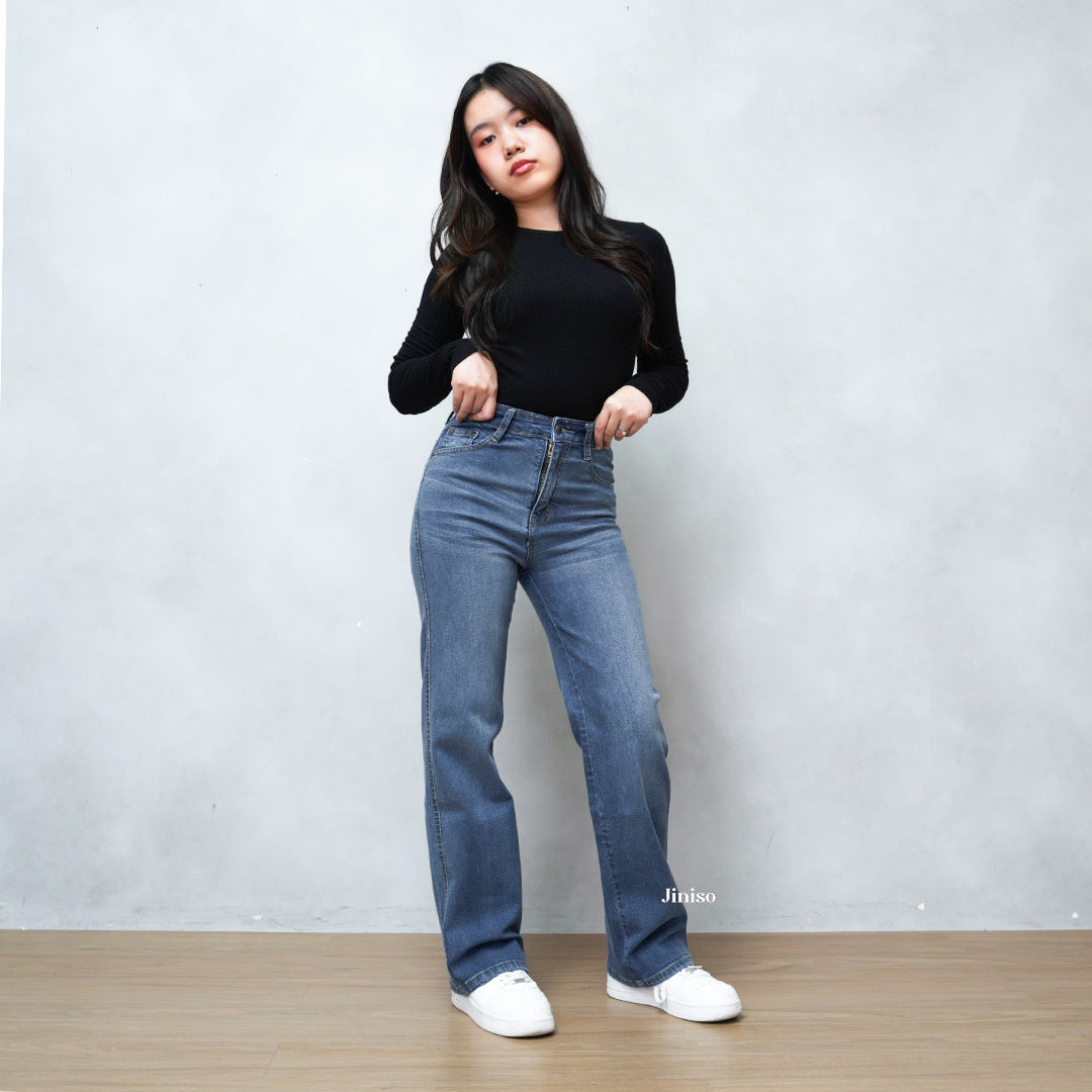 JINISO - Highwaist Straight Jeans Loose Stretch 831 UNSEEN