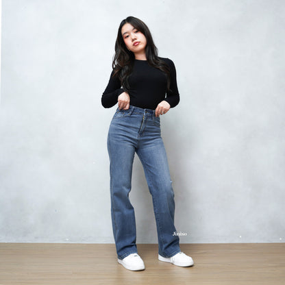 JINISO - Highwaist Straight Jeans Loose Stretch 831 UNSEEN
