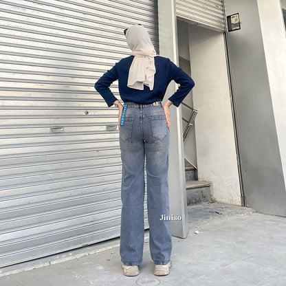 JINISO - Highwaist Straight Jeans Loose Stretch 835 UNSEEN