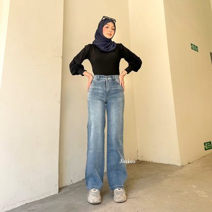 JINISO - Highwaist Straight Jeans Loose Stretch 831 UNSEEN