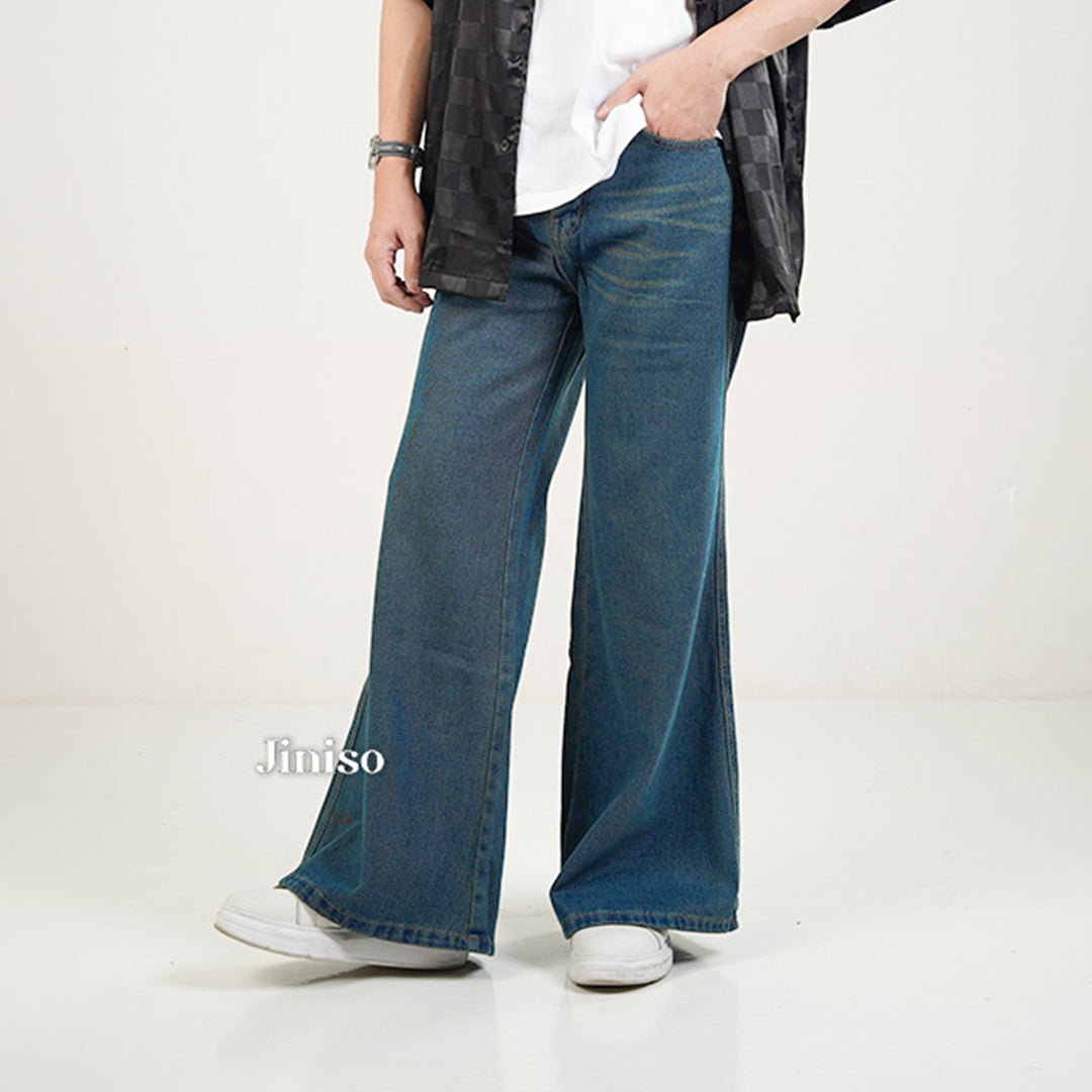 JINISO Bootcut Denim Jeans Pria 372