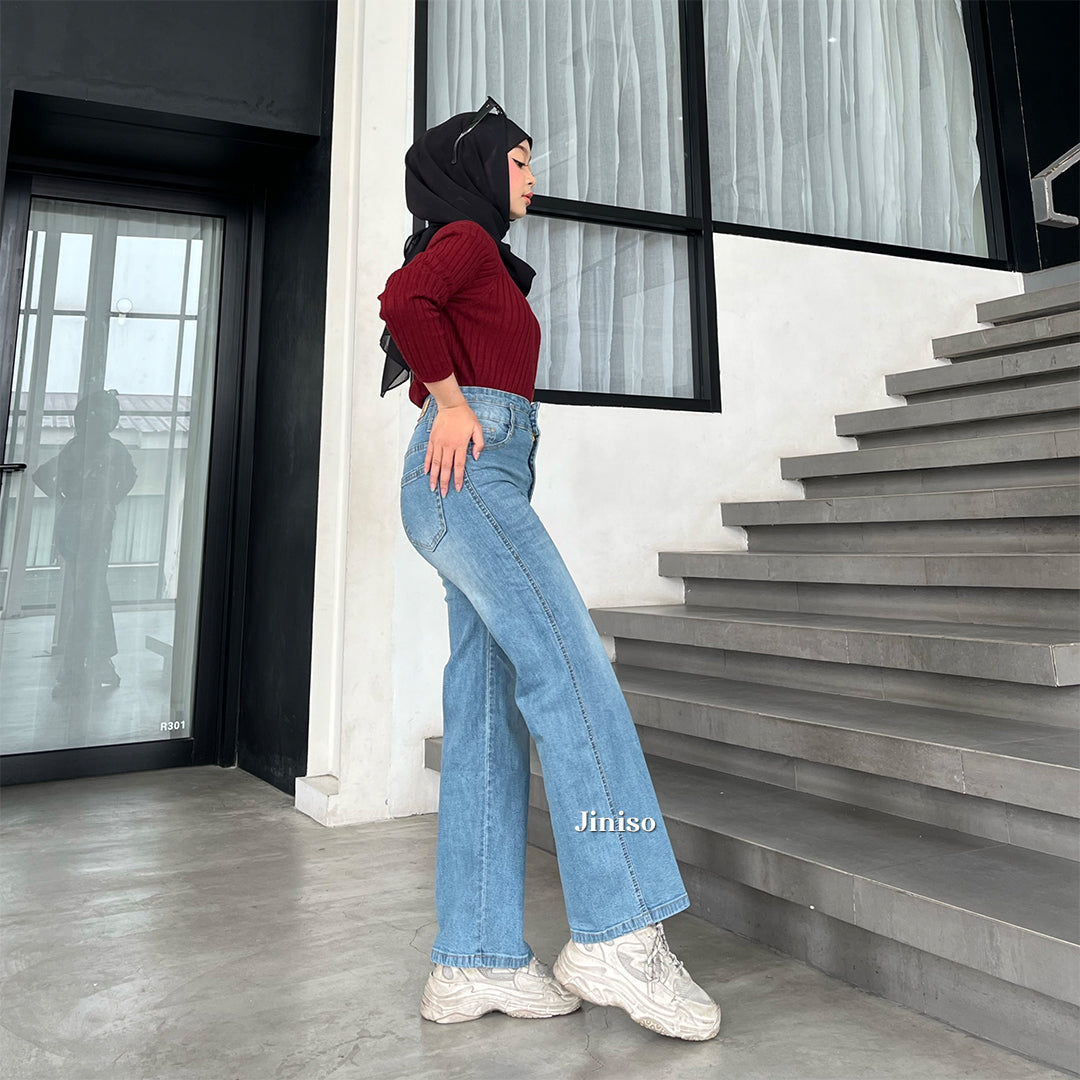 JINISO - Petite Straight Highwaist Jeans Stretch 141 LUSH