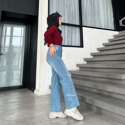 JINISO - Petite Straight Highwaist Jeans Stretch 141 LUSH