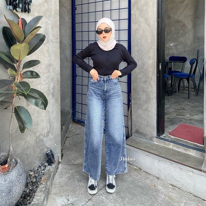 JINISO - Highwaist Baggy Loose Jeans 657 PLAYDATE