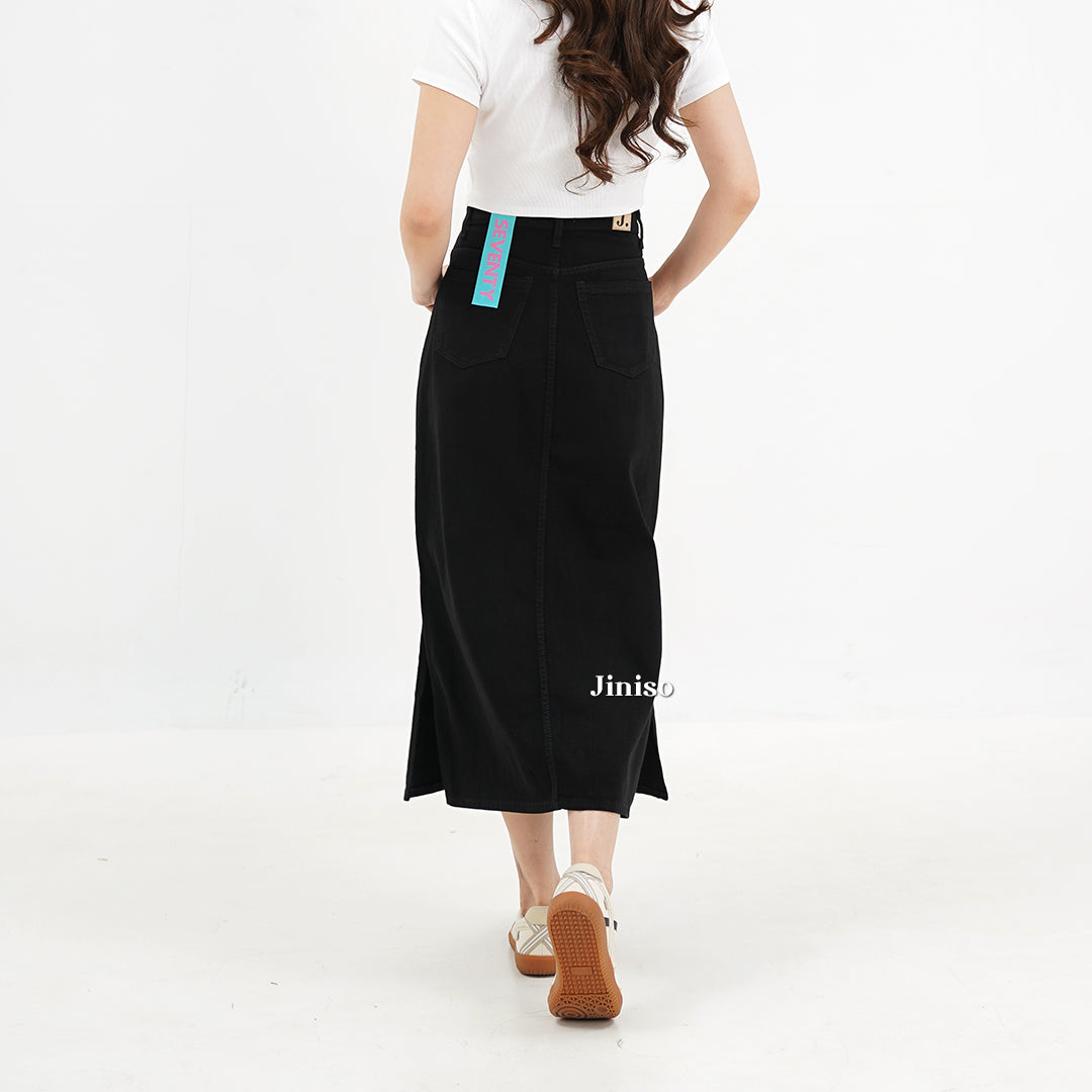 JINISO - Highwaist Rok Slit Jeans Panjang 994 SEVENTY