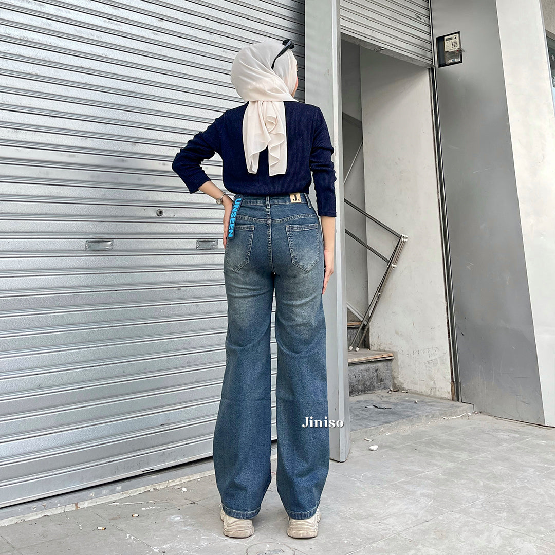 JINISO - Highwaist Straight Jeans Loose Stretch 834 UNSEEN