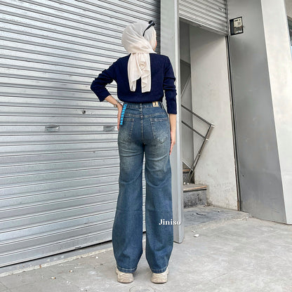 JINISO - Highwaist Straight Jeans Loose Stretch 834 UNSEEN