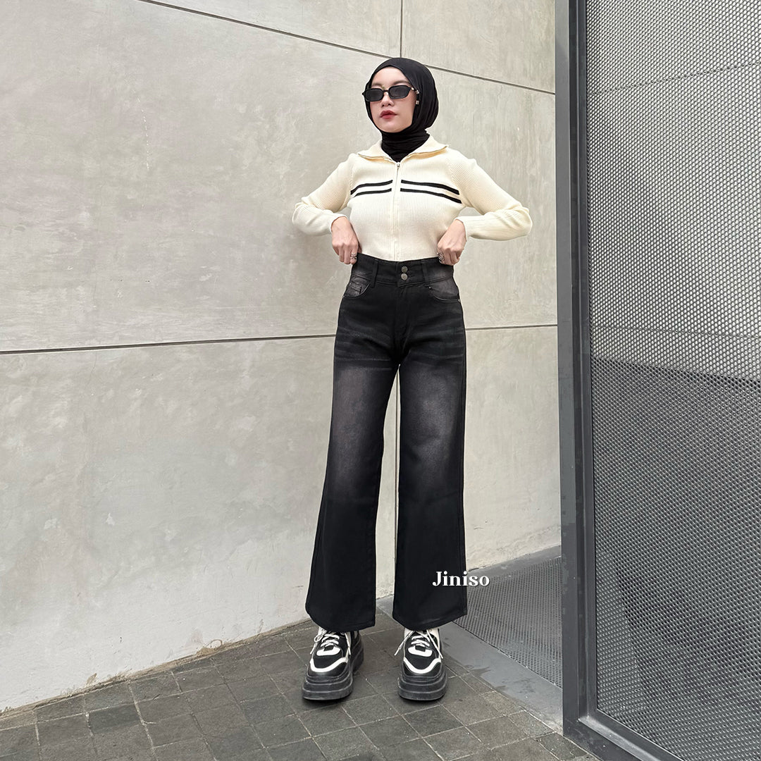 JINISO - Petite Highwaist Baggy Jeans 163 FAME