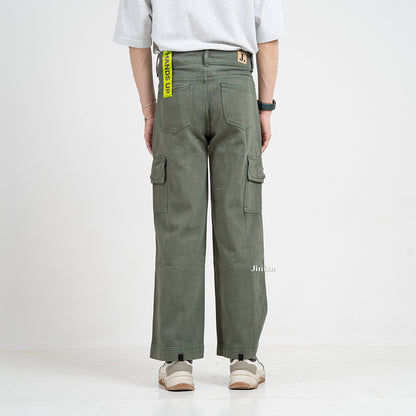 JINISO Loose Cargo Denim Jeans Pria 400