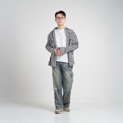 JINISO Loose Cargo Denim Jaens Pria 405