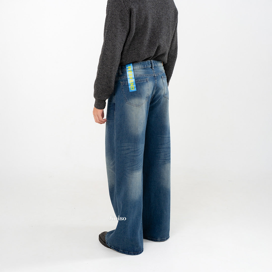 JINISO Oversize Baggy Loose Jeans Pria 780