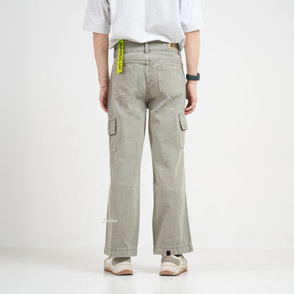 JINISO Loose Cargo Denim Jeans Pria 407
