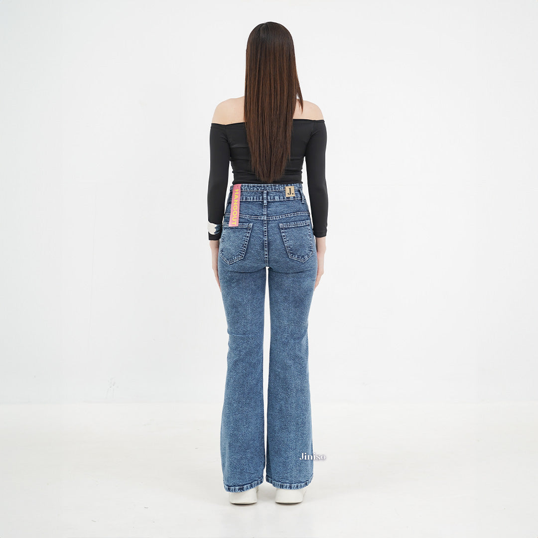 JINISO - Ultra Highwaist Cutbray Stretch Jeans 631 HANGOUT