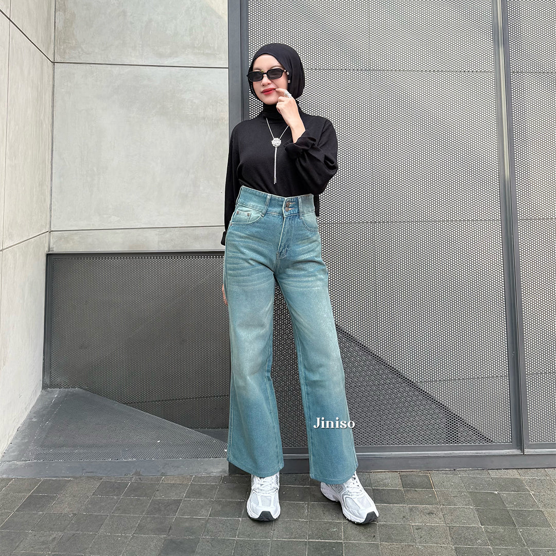 JINISO - Petite Highwaist Baggy Jeans 162 FAME