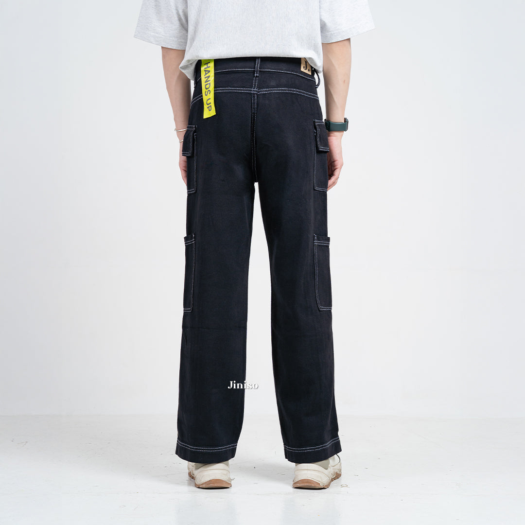 JINISO Cargo Baggy Denim Jeans Pria 410