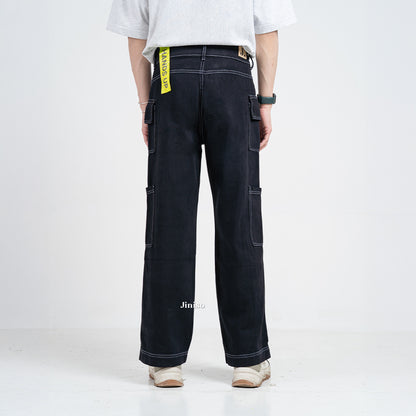 JINISO Cargo Baggy Denim Jeans Pria 410