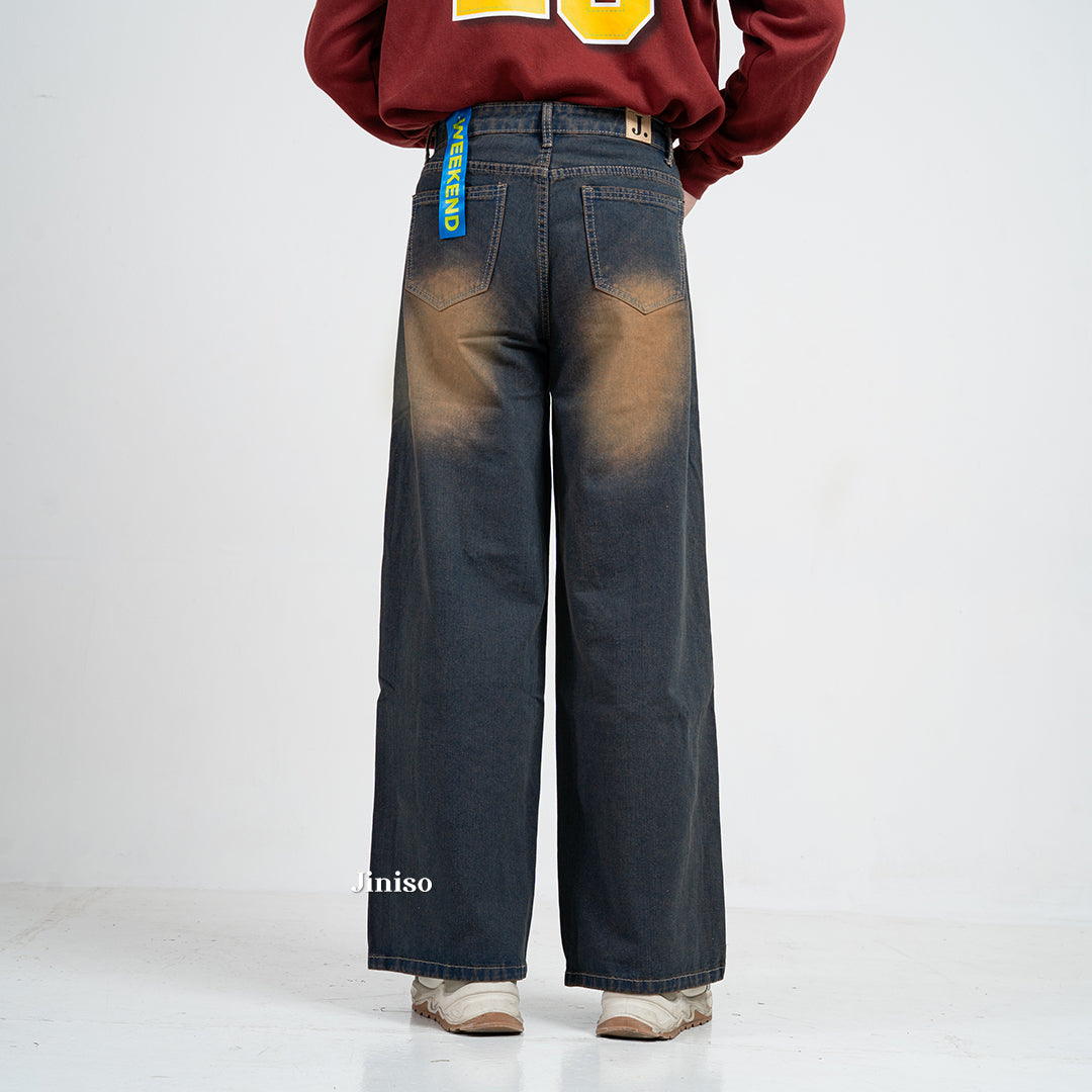 JINISO Oversize Baggy Loose Jeans Pria 776