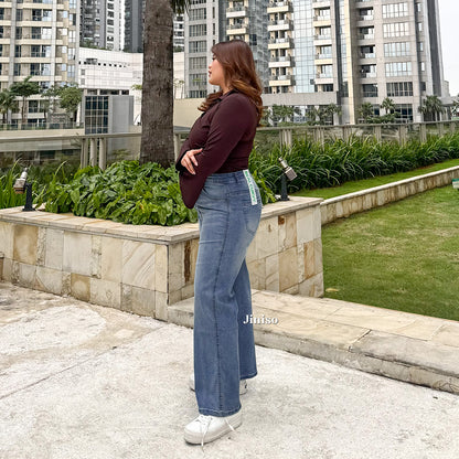 JINISO - Jumbo Highwaist Straight Jeans Loose Stretch 1501 REAL CURVY