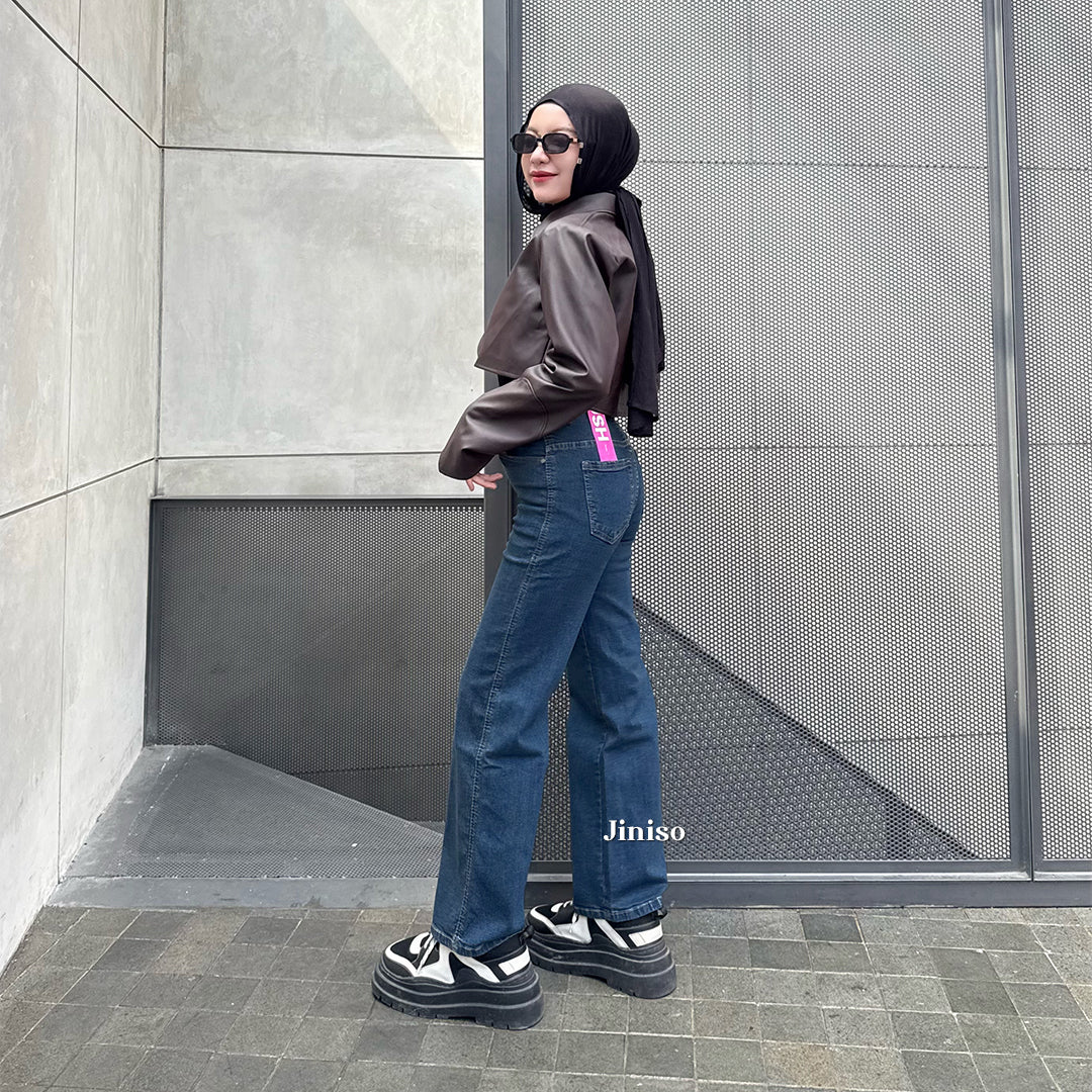 JINISO - Petite Straight Highwaist Jeans Stretch 142 LUSH