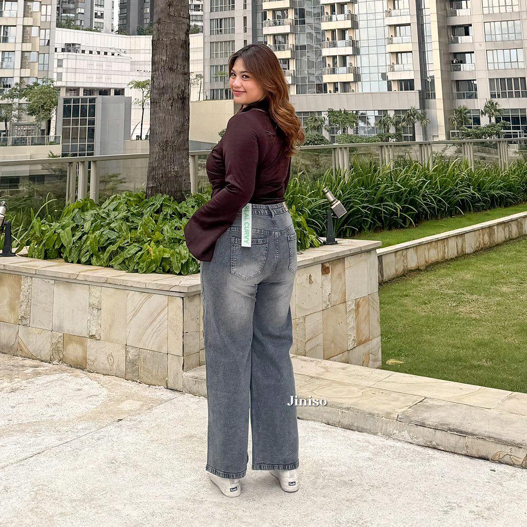 JINISO - Jumbo Highwaist Straight Jeans Loose Stretch 1505 REAL CURVY