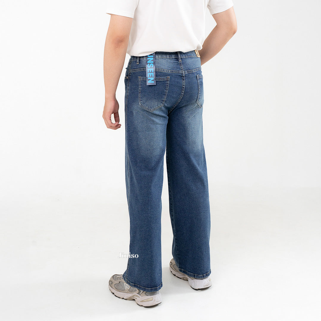 JINISO - Straight Jeans Loose Stretch Pria 833