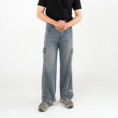 JINISO Loose Cargo Denim Jaens Pria 405