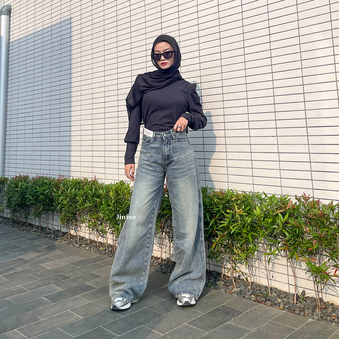 JINISO - Highwaist Oversize Baggy Loose Jeans 777 WEEKEND