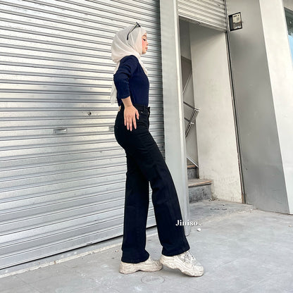 JINISO - Highwaist Straight Jeans Loose Stretch 836 UNSEEN