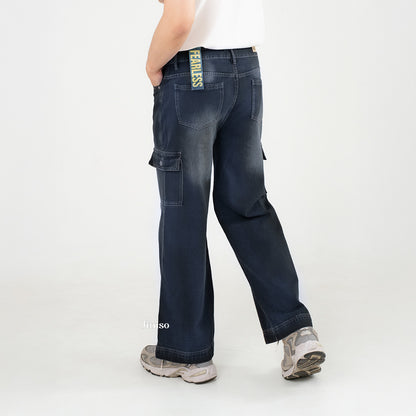 JINISO Loose Cargo Denim Jeans Pria 463