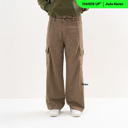 JINISO Loose Cargo Denim Jeans Pria 401