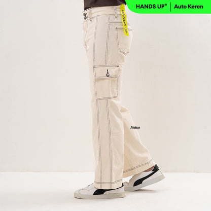 JINISO Loose Cargo Denim Jeans Pria 409