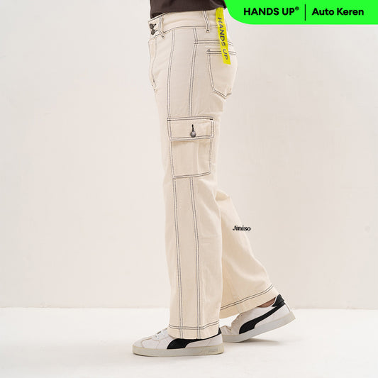 JINISO Loose Cargo Denim Jeans Pria 409