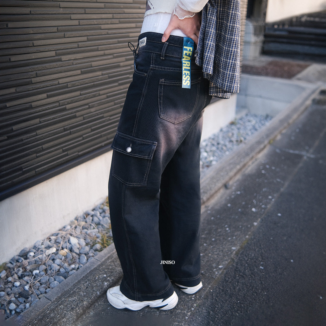 JINISO - Highwaist Cargo Loose Jeans 463 FEARLESS