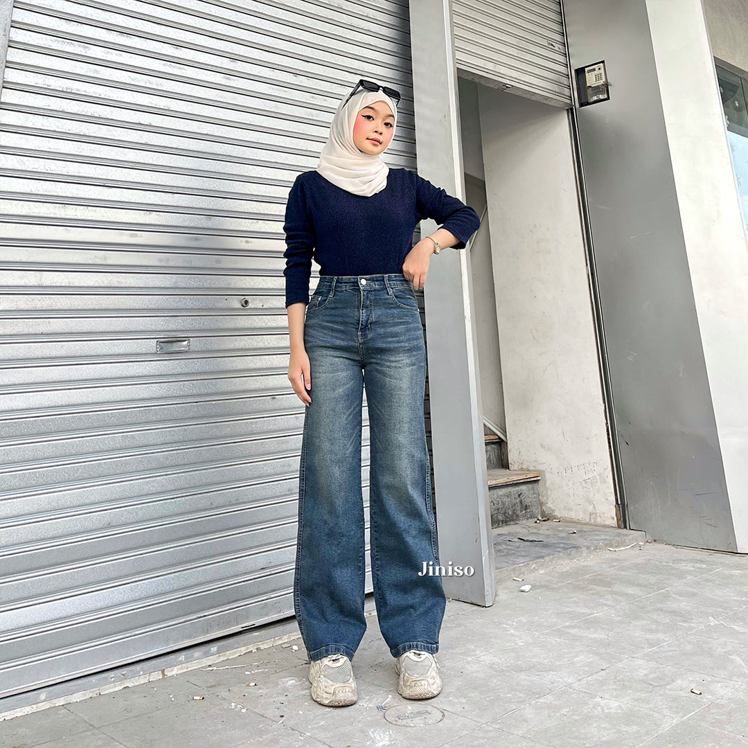 JINISO - Highwaist Straight Jeans Loose Stretch 834 UNSEEN