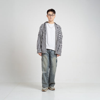 JINISO Loose Cargo Denim Jaens Pria 405