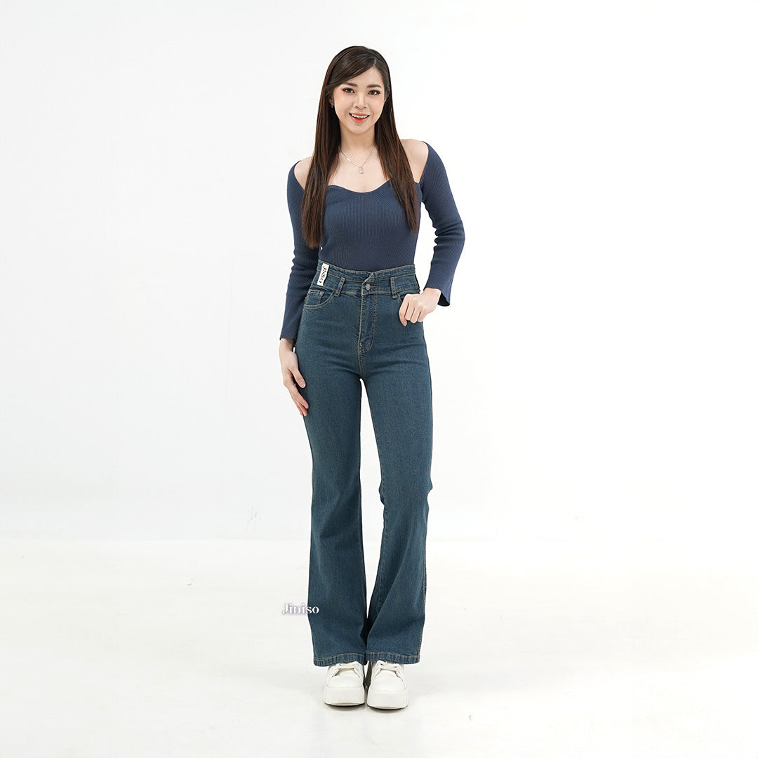 JINISO - Ultra Highwaist Cutbray Stretch Jeans 618 HANGOUT