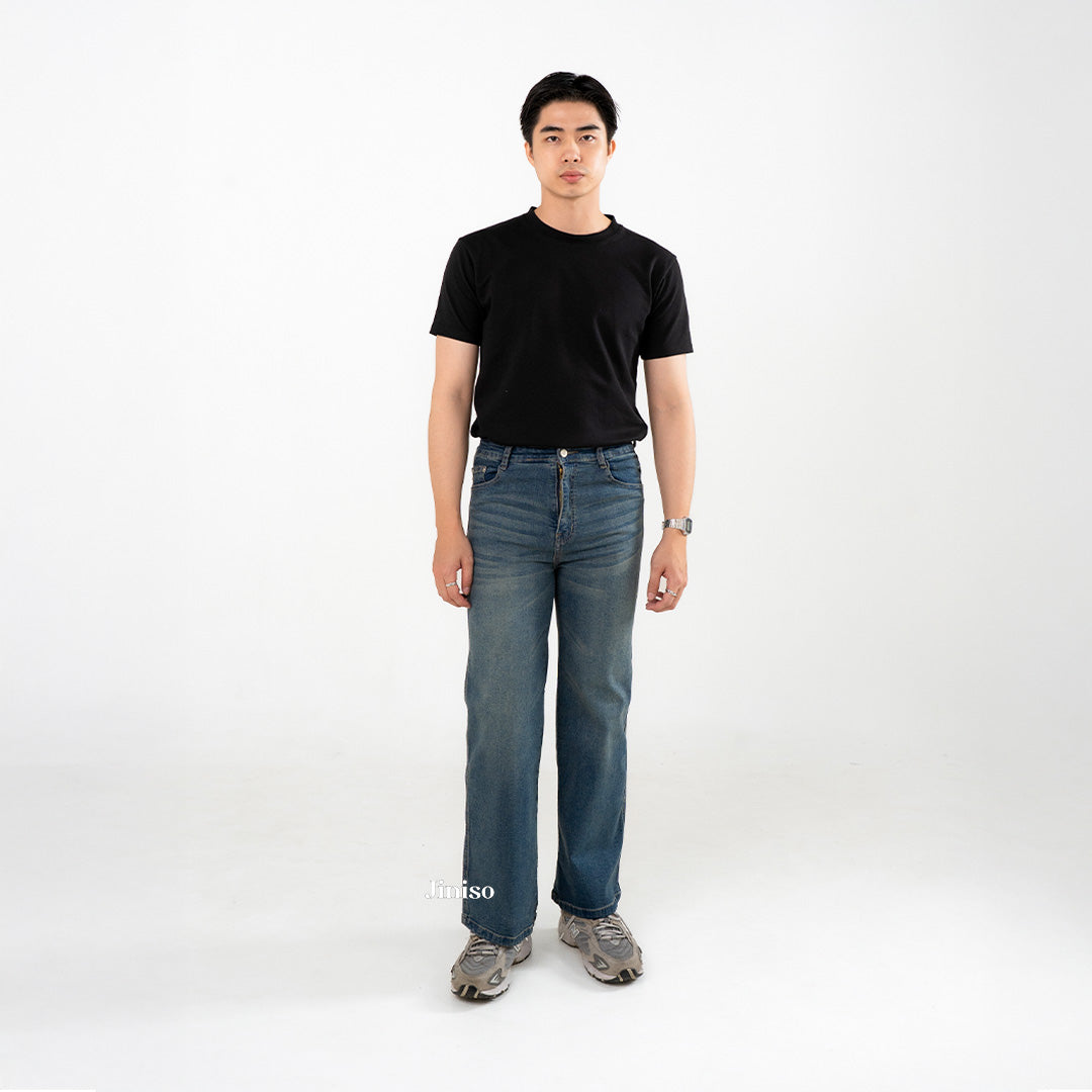 JINISO - Straight Jeans Loose Stretch Pria 834