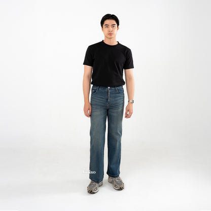 JINISO - Straight Jeans Loose Stretch Pria 834