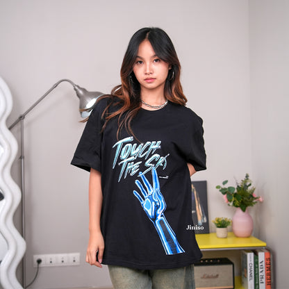 JINISO Kaos Oversize T-Shirt Touch The Sky