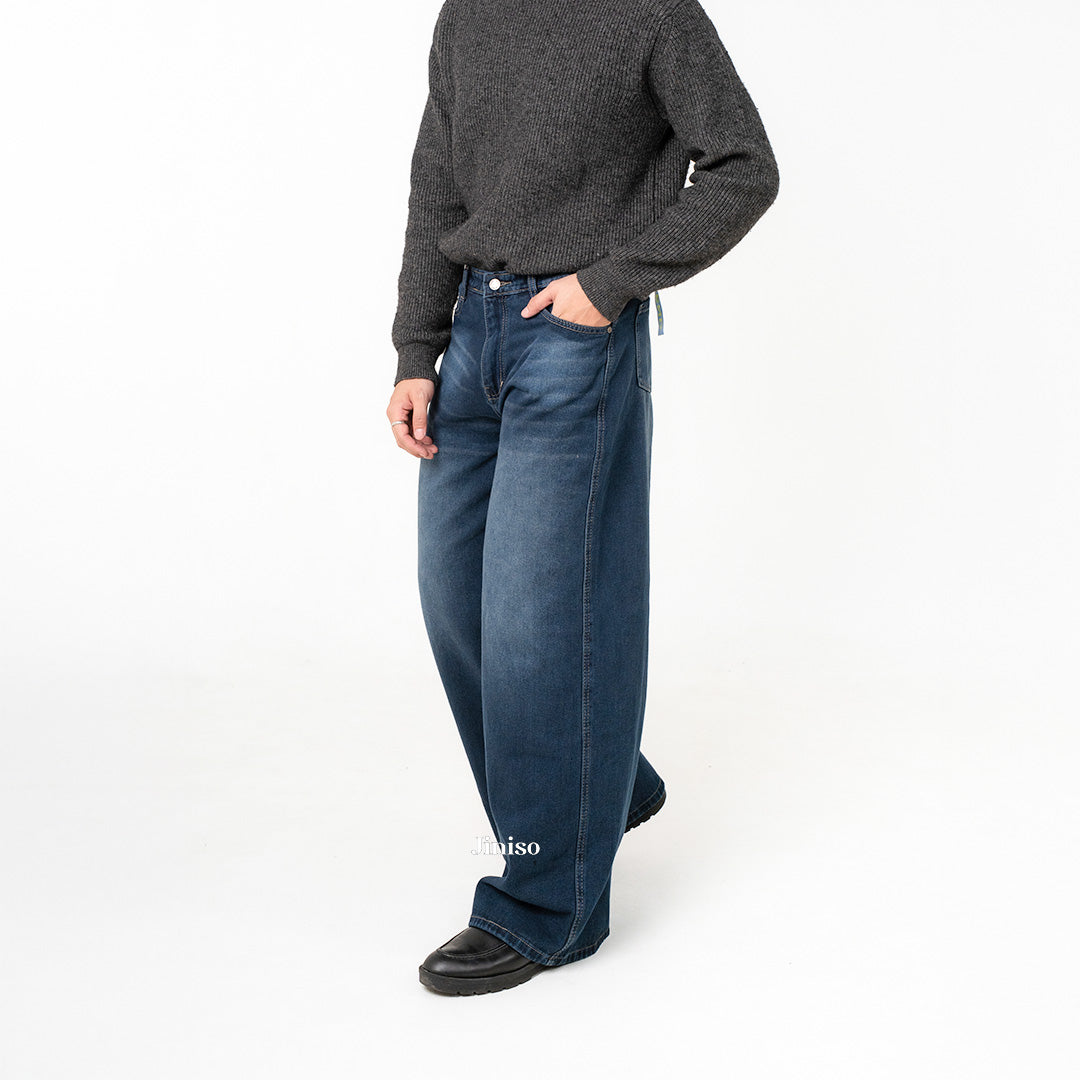 JINISO Oversize Baggy Loose Jeans Pria 689