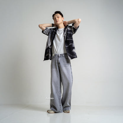 JINISO Oversize Baggy Loose Jeans Pria 688