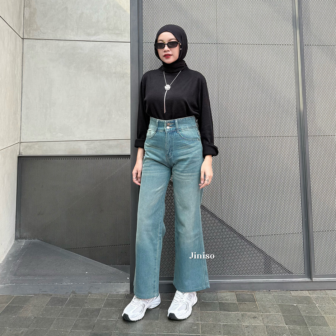 JINISO - Petite Highwaist Baggy Jeans 162 FAME