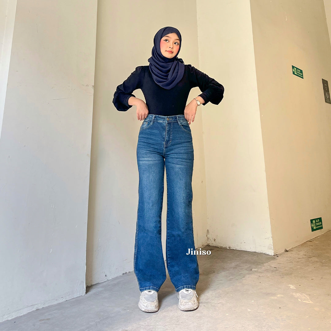 JINISO - Highwaist Straight Jeans Loose Stretch 833 UNSEEN