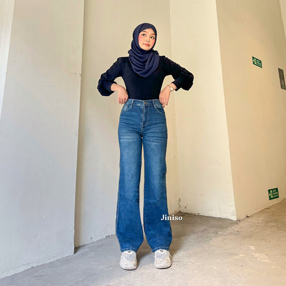 JINISO - Highwaist Straight Jeans Loose Stretch 833 UNSEEN
