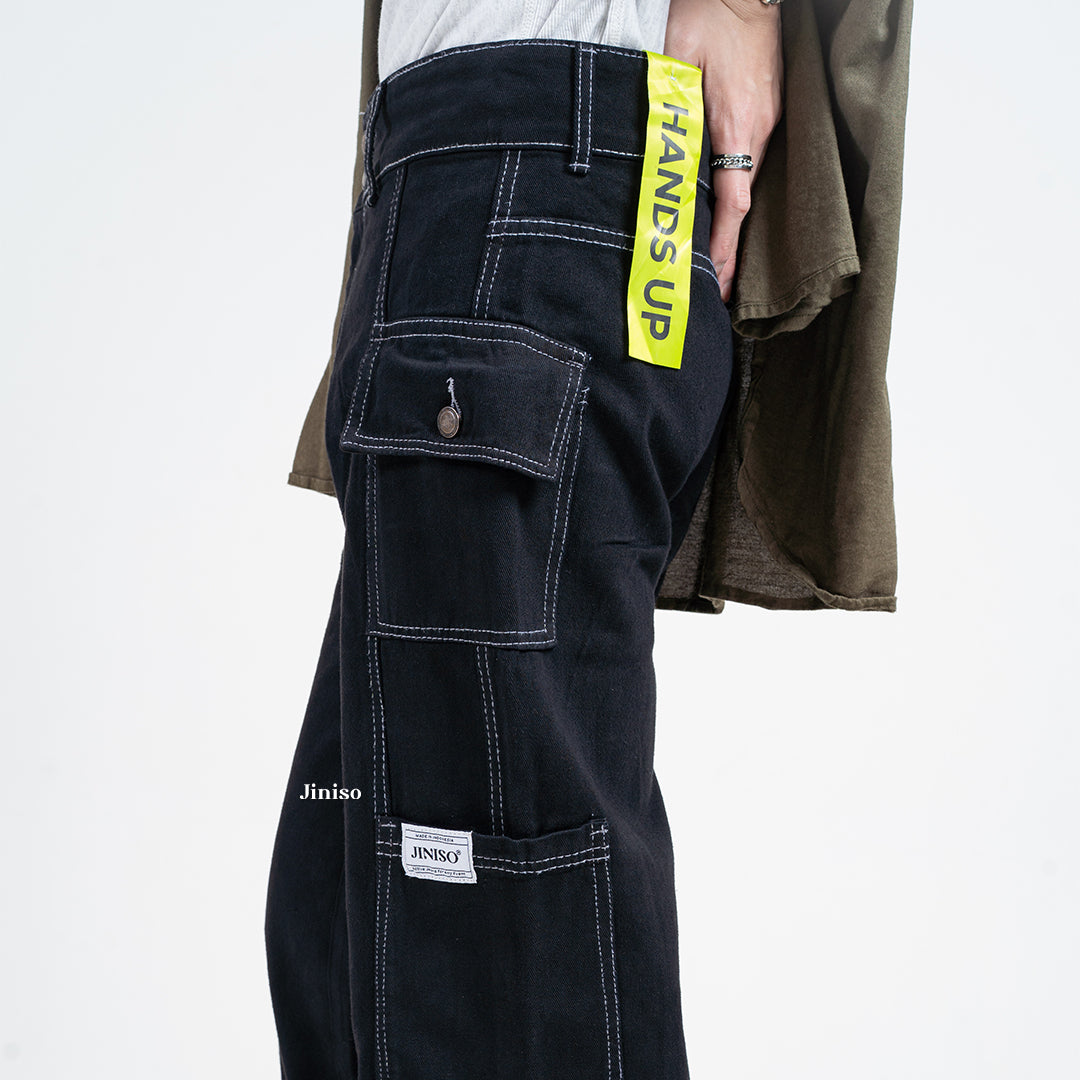 JINISO Cargo Baggy Denim Jeans Pria 410