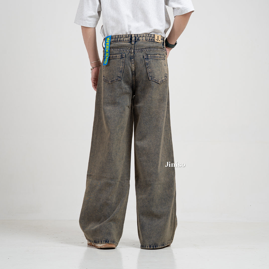 JINISO Oversize Baggy Loose Jeans Pria 770