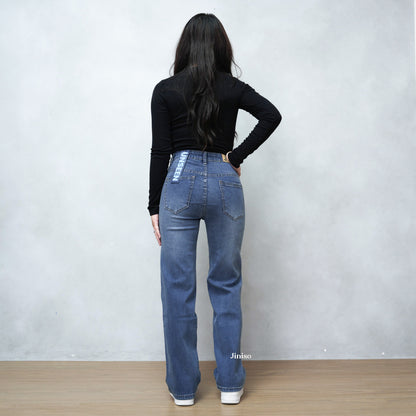 JINISO - Highwaist Straight Jeans Loose Stretch 831 UNSEEN