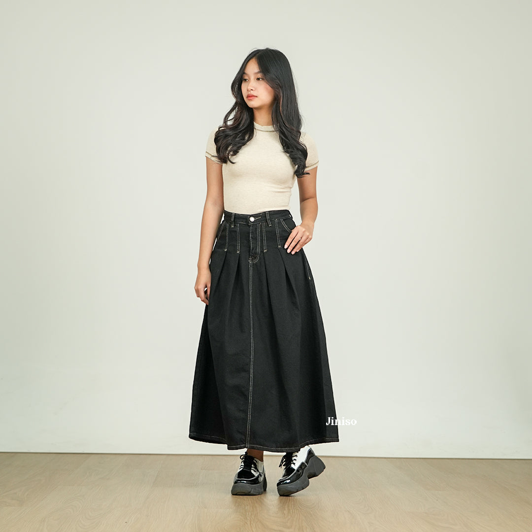 JINISO - Highwaist Rok Ashley Jeans Panjang 970 SEVENTY